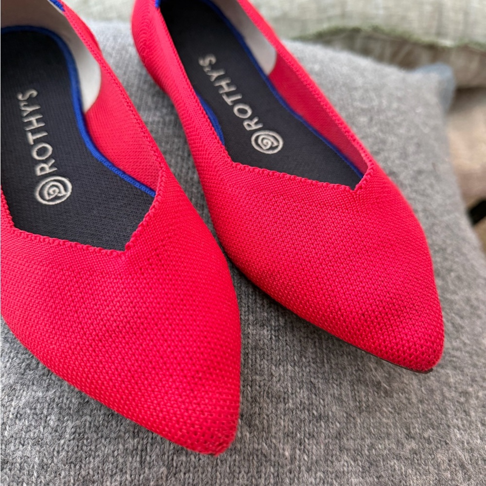 Rothy's Red Pointed Flats - Picture 11 of 15